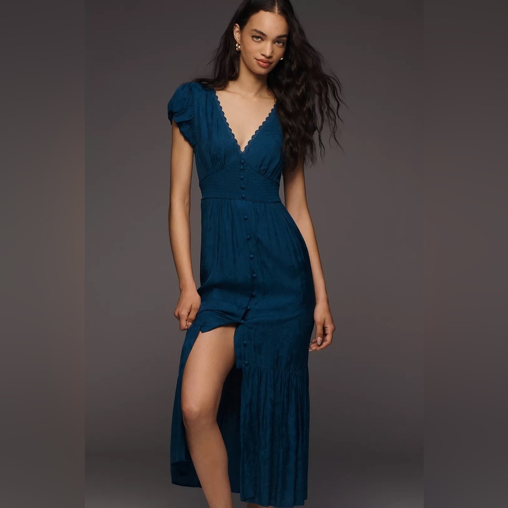 NWOT Free People The Peregrine Silky Midi Dress